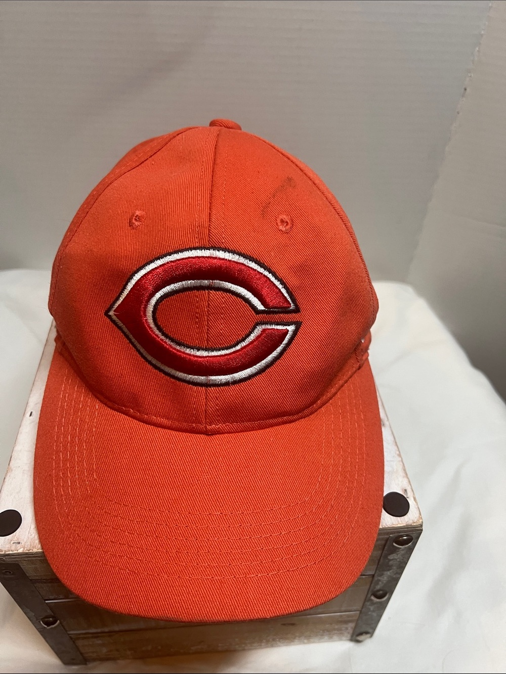 Reebok Orange Chicago Bears Baseball Cap with White Embroidered Logo